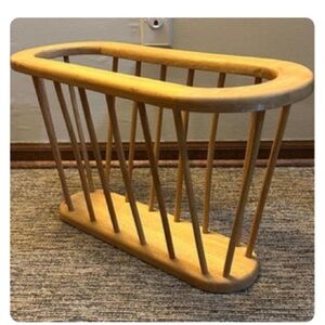 SOLD-
Vintage Mid Century Modern Wood  Magazine Rack